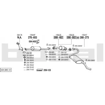 BOSAL 024.985.12 - Echappement