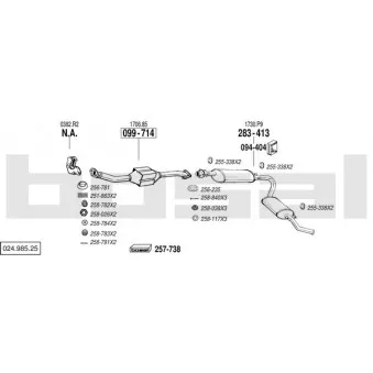 BOSAL 024.985.25 - Echappement