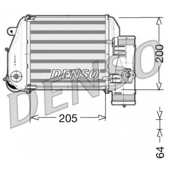 Intercooler, échangeur DENSO DIT02024 pour MAN F90 3.0 TDI quattro - 233cv