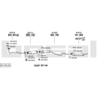 BOSAL 027.200.50 - Echappement