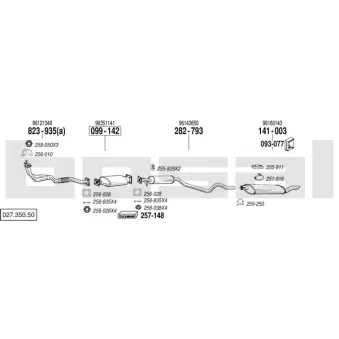 BOSAL 027.350.50 - Echappement