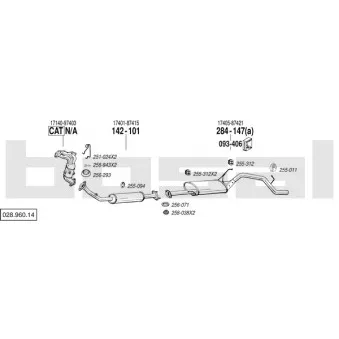 BOSAL 028.960.14 - Echappement