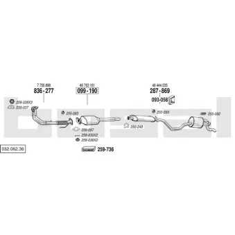 Echappement BOSAL 032.062.36