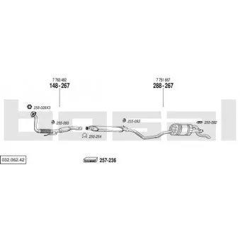 Echappement BOSAL 032.062.42