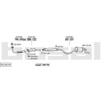 BOSAL 032.062.49 - Echappement