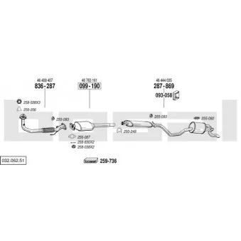 Echappement BOSAL 032.062.51