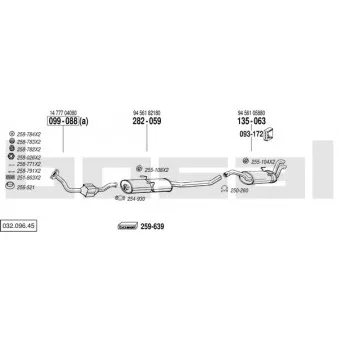 Echappement BOSAL 032.096.45