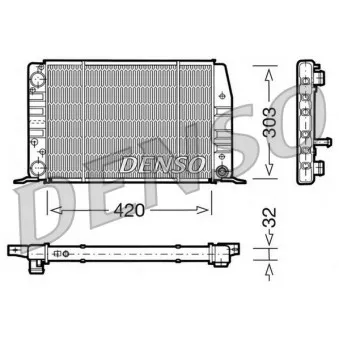 Radiateur, refroidissement du moteur DENSO DRM02012