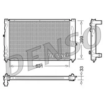 Radiateur, refroidissement du moteur DENSO DRM02020 pour AUDI A4 1.6 - 100cv
