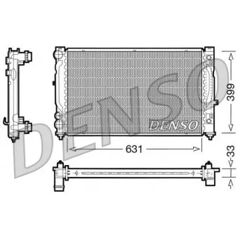 Radiateur, refroidissement du moteur DENSO DRM02030 pour AUDI A4 1.6 - 100cv
