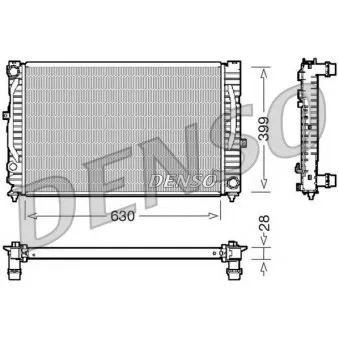 Radiateur, refroidissement du moteur DENSO DRM02032 pour AUDI A6 2.8 - 190cv