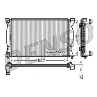 Radiateur, refroidissement du moteur DENSO DRM02035 pour AUDI A4 1.8 T quattro - 190cv