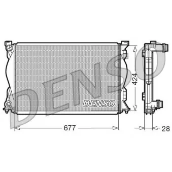 Radiateur, refroidissement du moteur DENSO DRM02036 pour AUDI A6 3.2 FSI quattro - 255cv