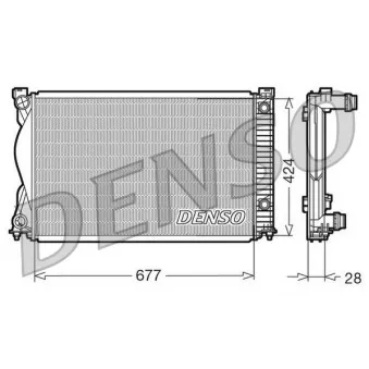 Radiateur, refroidissement du moteur DENSO DRM02037 pour AUDI A6 3.2 FSI quattro - 255cv