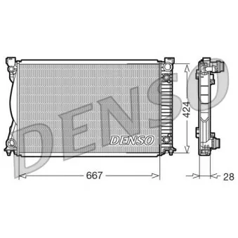 Radiateur, refroidissement du moteur DENSO DRM02039