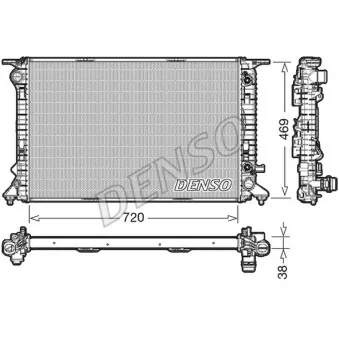 Radiateur, refroidissement du moteur DENSO DRM02041 pour AUDI Q5 3.0 TDI quattro - 245cv