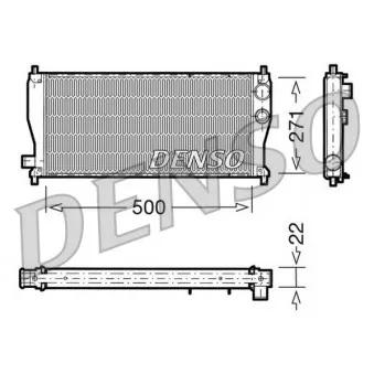 Radiateur, refroidissement du moteur DENSO [DRM03011]