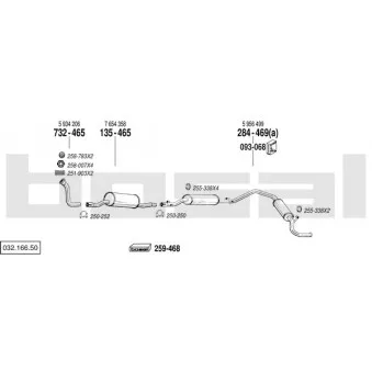 BOSAL 032.166.50 - Echappement