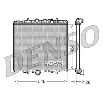 Radiateur, refroidissement du moteur DENSO DRM07061 pour CITROEN C5 2.0 HDI - 107cv