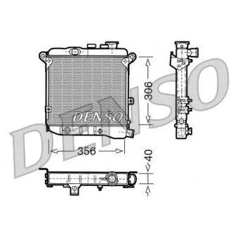 Radiateur, refroidissement du moteur DENSO DRM09003
