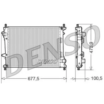 Radiateur, refroidissement du moteur DENSO DRM09037