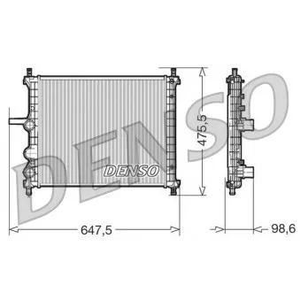 Radiateur, refroidissement du moteur DENSO DRM09038