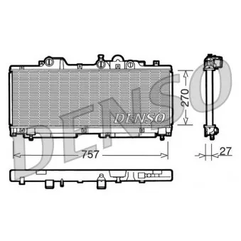 Radiateur, refroidissement du moteur DENSO DRM09091