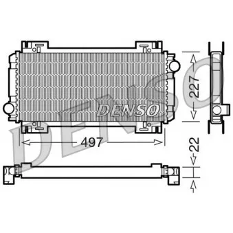 Radiateur, refroidissement du moteur DENSO DRM10032 pour FORD FIESTA 1.1 - 49cv