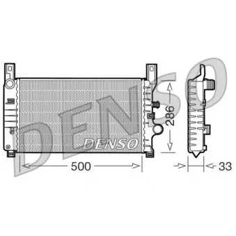 Radiateur, refroidissement du moteur DENSO DRM10034 pour FORD FIESTA 1.8 D - 60cv