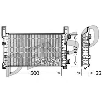 Radiateur, refroidissement du moteur DENSO DRM10035 pour FORD FIESTA 1.1 - 55cv