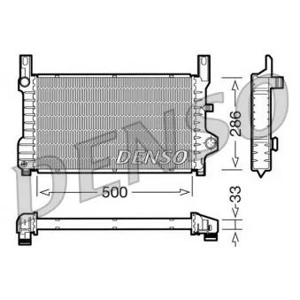 Radiateur, refroidissement du moteur DENSO DRM10036 pour FORD FIESTA 1.8 XR2i 16V - 130cv