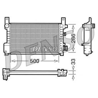 Radiateur, refroidissement du moteur DENSO DRM10037 pour FORD FIESTA 1.0 - 45cv