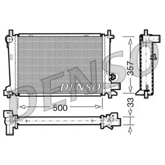 Radiateur, refroidissement du moteur DENSO DRM10039 pour FORD FIESTA 1.4 i 16V - 90cv