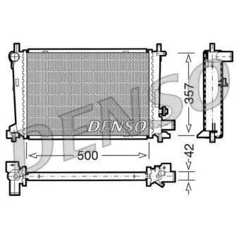 Radiateur, refroidissement du moteur DENSO DRM10040 pour FORD FIESTA D 1.8 - 60cv