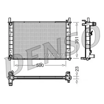 Radiateur, refroidissement du moteur DENSO DRM10046 pour FORD FIESTA 1.3 - 60cv