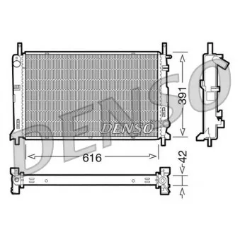 Radiateur, refroidissement du moteur DENSO DRM10071 pour FORD MONDEO 2.5 i 24V - 170cv