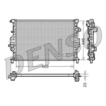 Radiateur, refroidissement du moteur DENSO DRM10077 pour FORD FOCUS 1.6 Flexifuel - 150cv