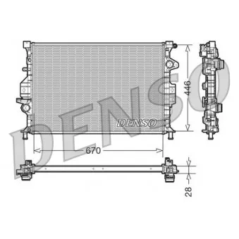 Radiateur, refroidissement du moteur DENSO DRM10088 pour FORD MONDEO 2.0 TDCi - 140cv