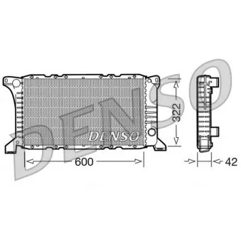 Radiateur, refroidissement du moteur DENSO DRM10097 pour FORD TRANSIT 2.5 DI - 70cv
