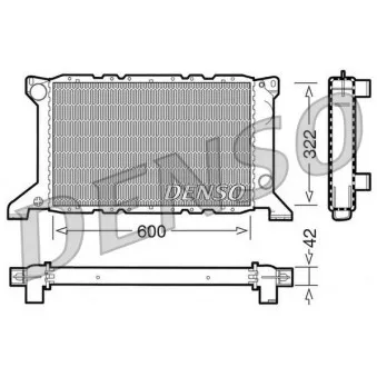 Radiateur, refroidissement du moteur DENSO DRM10098 pour FORD TRANSIT 2.5 DI - 69cv
