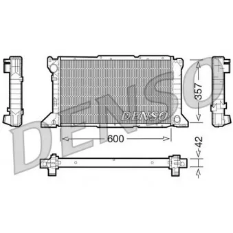Radiateur, refroidissement du moteur DENSO DRM10100 pour FORD TRANSIT 2.5 TDI - 101cv