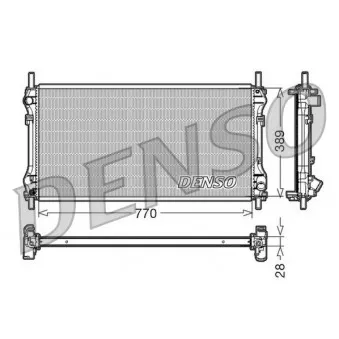 Radiateur, refroidissement du moteur DENSO DRM10104 pour FORD TRANSIT 2.0 DI - 75cv