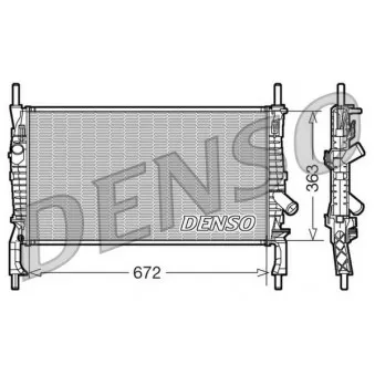 Radiateur, refroidissement du moteur DENSO DRM10105 pour FORD TRANSIT 2.4 TDCi traction intégrale - 140cv