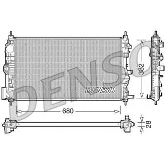 Radiateur, refroidissement du moteur DENSO [DRM15005]
