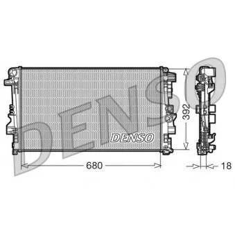 Radiateur, refroidissement du moteur DENSO DRM17012 pour MERCEDES-BENZ VITO 111 CDI 2.2 - 109cv