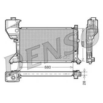 Radiateur, refroidissement du moteur DENSO DRM17015 pour MERCEDES-BENZ SPRINTER 308 D 2.3 - 79cv