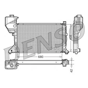 Radiateur, refroidissement du moteur DENSO DRM17017 pour MERCEDES-BENZ SPRINTER 314 4x4 - 143cv