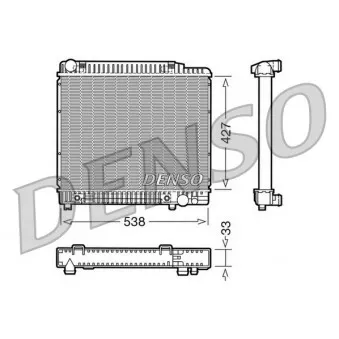 Radiateur, refroidissement du moteur DENSO DRM17022