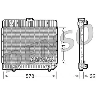DENSO DRM17024 - Radiateur, refroidissement du moteur
