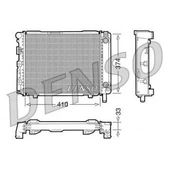Radiateur, refroidissement du moteur DENSO DRM17029 pour MERCEDES-BENZ CLASSE C C 220 D - 95cv